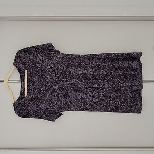 Soma Short Sleeve Twist Front Tunic Gray/Black